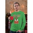 thumbnail image 3 of Old Glory Mens Christmas Merry ChristMoose Moose Long Sleeve T Shirt, 3 of 6