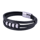 thumbnail image 2 of Pulsera para Hombre LUCKMAN Piel Vegana y Acero Inoxidable Modelo Max Plateado UNITALLA, 2 of 7