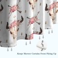 thumbnail image 6 of White Buffalo Skull Flower Arrow Pattern Shower Curtain 84"x72" ,Bathroom Decorative Shower Curtains Set with 12 Hooks,Modern Waterproof Washable Shower Curtain, 6 of 6