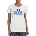 thumbnail image 1 of Geek Rule Women White T-Shirt, Female x-Large, 1 of 4