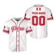 thumbnail image 1 of Nombre Personalizado Perú Bandera 3d Camiseta De Béisbol, 1 of 5