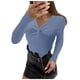 thumbnail image 1 of Suéter de mujer con cuello en V de manga larga de punto suéter camisa de fondo Tops blusa Odeerbi ODB-2, 1 of 8