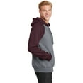 thumbnail image 3 of Sport-Tek Raglan Colorblock Pullover Hooded Sweatshirt-3XL (Maroon/ Vintage Heather), 3 of 6