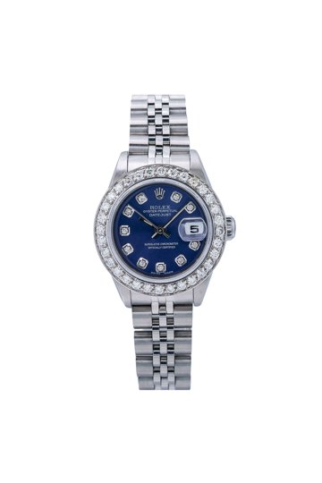 ROLEX DATEJUST SILVER DIAMOND DIAL 1.15CT DIAMOND STEEL JUBILEE WATCH 26MM 69174 Rolex Silver Lady Datejust Diamond Dial Diamond Bezel 1.15  main image 4