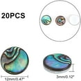 thumbnail image 5 of 20pcs 12mm Natural Abalone Shell Cabochons Abalone Shell Flat Coin Beads Paua Shell Cabochons, 5 of 9
