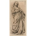 thumbnail image 2 of John La Farge 9x14 Black Ornate Wood Framed Double Matted Museum Art Print Titled: Study for Trinity Church;&nbsp;Jeremiah (ca.&nbsp;1876), 2 of 5