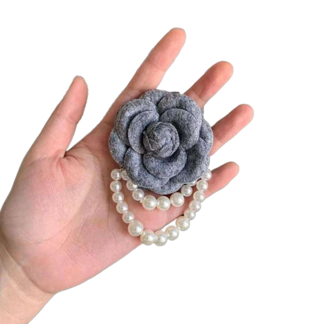 Camellia Pin Brooch Rose Flower Pearl Brooches Women Jewelry Pins  Accessories - Helia Beer Co