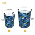 thumbnail image 5 of Balery Hawaiian Style Round Laundry Basket with Handles Waterproof Freestanding Laundry Hamper for Clothes Toys in the Dorm and Family-Small, 5 of 8