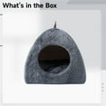thumbnail image 5 of Cat Cave Bed with Sponge Material, Covered Cat Bed for Small Pets, Enclosed Triangular Design, Cozy Plush with Suede Handle, Ideal for Indoor and Outdoor Use, 5 of 5