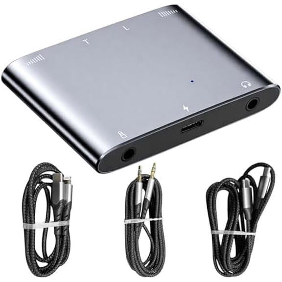 Livestream Audio Interface Adapter, Dual Stereo Sound Card, 32Bit/384Khz, Sturdy Aluminum Build, Great for Live Recording and Broadcasting$$Music