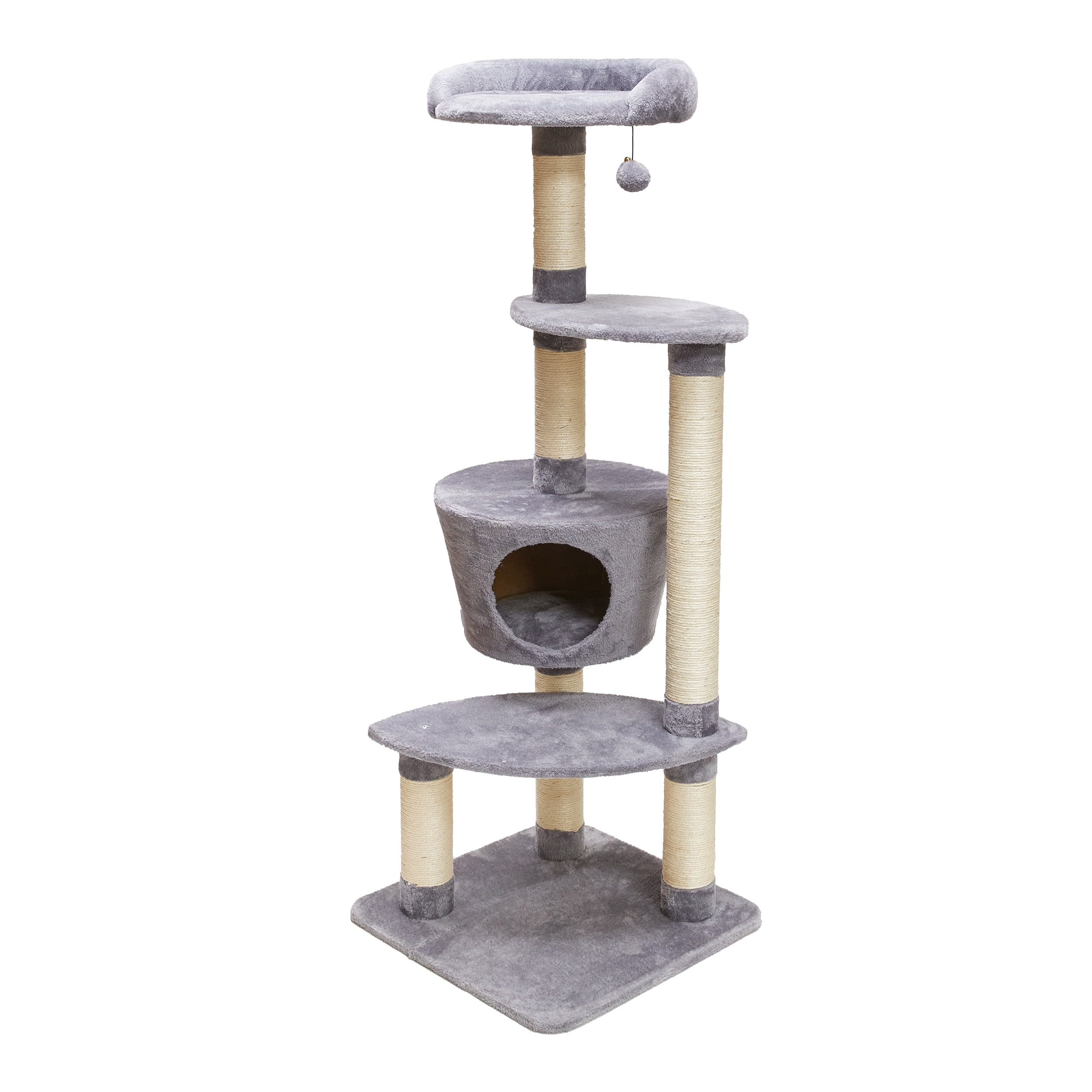 Two by Two Douglas 54-inch Cat Tree, Tower, Condo, Scratching Post & Playground