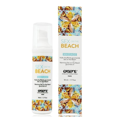 Exsens Sex on the Beach Gourmet Warming Intimate Massage Oil, Flavored, All Natural, Vegan, Non-Staining, 50ml (1.7 fl.oz), 1 Count
