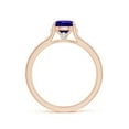 thumbnail image 2 of ANGARA Natural Round Tanzanite Tapered Shank Solitaire Engagement Ring in 14K Rose Gold for Women (Size-6mm) | December Birthstone, Anniversary, Jewelry Gift for Women | Natural Tanzanite Ring, 2 of 9