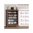 thumbnail image 4 of Huisuilinss 5 Drawer Dresser For Bedroom,Farmhouse Tall Dresser,Vertical Chest Of Drawers With Storage,Wood Storage Dresser For Living Room Bedroom Entryway, 4 of 7