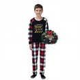 thumbnail image 5 of LuLiaMenton Christmas Pajama Set, New Year Crew Buffalo Plaid Raglan Loungewear, Men 5XL, 5 of 6