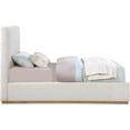 thumbnail image 5 of Maklaine Contemporary 52''H x 43.5''W x 82.5''D Cream Fabric Twin Bed, 5 of 8