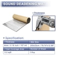 thumbnail image 2 of Unique Bargains 157mil 4mm 0.2sqft Car Sound Deadening Mat Glassfiber Heat Shield Material Self Adhesive for Hood Boat Engine Cover 78.74"x12.99" Silver Tone, 2 of 7