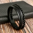thumbnail image 4 of Kokovifyves Health and Beauty Clearance under $5 Natural Volcanic Stone Eye Beaded Bracelet Health Bracelet Shaping Physiotherapy Bracelet Cowhide Rope Agate Bracelet, 4 of 7