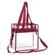 thumbnail image 1 of Bolsa de aseo transparente, bolsa de mano transparente impermeable para mujer, bolsa de maquillaje con cremallera de PVC, color rojo rosa, 1 of 1
