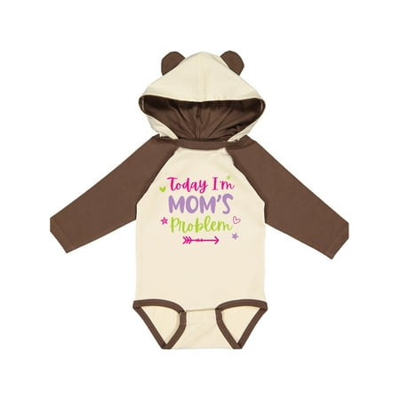 

Inktastic Child Funny Today Im Moms Problem Gift Baby Girl Long Sleeve Bodysuit