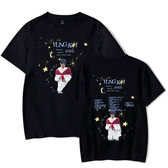 Yung Kai Merch 2025 Tour Summer Unisex Short-sleeved T-shirt Fashion Y2K Printed Casual Stylish Design Tee