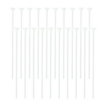 White Plastic Balloon Sticks with Cups, 19.69", 20 Pieces, by Way To Celebrate