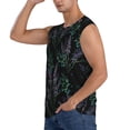 thumbnail image 3 of Goofa Lavender Flowers Printed Men's Sleeveless T-Shirt - Athletic Gym Workout Tank Top for Men - Moisture-Wicking, UPF 30+ Quick-Dry Muscle Tee-X-Large, 3 of 8