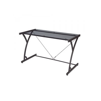 Regency Soho 48 Computer Desk Smoked Glass Com Regency Soho 48 Computer Desk Smoked