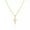 Gold, variant on Sterling Silver Mini Cross CZ Charm Pendant Necklace A5317-Silver
