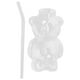 thumbnail image 1 of Vaso de cristal con forma de oso con pajita, vaso para cóctel, vaso para vino, vaso para bebidas, 1 of 8