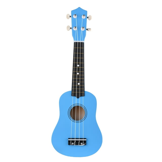 21-inch Ukulele 4 Strings Ukulele Small Guitar Bass Wooden Musical Instrument Kids Gift Blue
