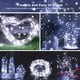 thumbnail image 2 of Luces de hadas, 10M 100 luces de hadas LED blancas de cobre que funcionan con pilas con 8 modos, luces de hadas impermeables IP65 para decoración interior/exterior para dormitorio, Navidad, boda, fiesta, hogar, 2 unidades brillar Electrónica, 2 of 5