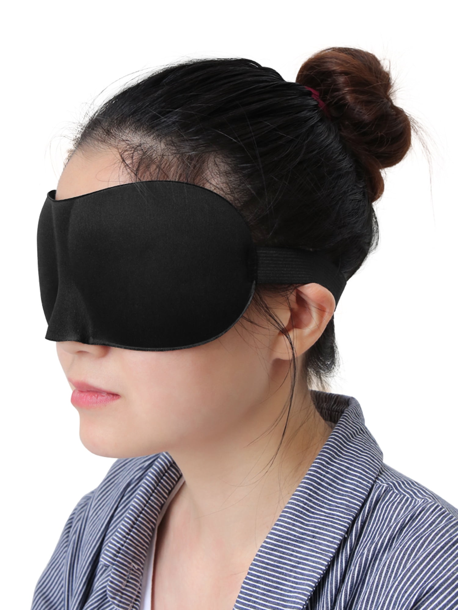 3D Sleeping Eye Mask Soft Padded Eyeshade Cover Travel Eye Mask Black