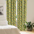 thumbnail image 2 of Ambesonne Tropical Curtains, Sketchy Bananas Ornament, Pair of 28"x84", Earth Yellow and Pale Green, 2 of 5