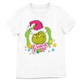 thumbnail image 4 of The Grinch Festive Character Art Girl's White Crew Neck Short Sleeve T-shirt-Large, 4 of 7