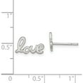 thumbnail image 4 of Sterling Silver Polished Love Post Earrings (7 X 13) Made In India qe11757, 4 of 5
