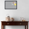 thumbnail image 3 of PinPix 24x16 Custom Cork Bulletin Board  Poster Board Has a Fabric Style Canvas Finish, Framed in Grey and White Graphic Lava Pattern, by ArtToFrames (PinPix-231), 3 of 5