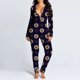 thumbnail image 3 of Vantage-Pijama sexual para mujer, Body con estampado navideño en la espalda y el trasero, mono cálido de manga larga, ropa de descanso 2023, 3 of 4
