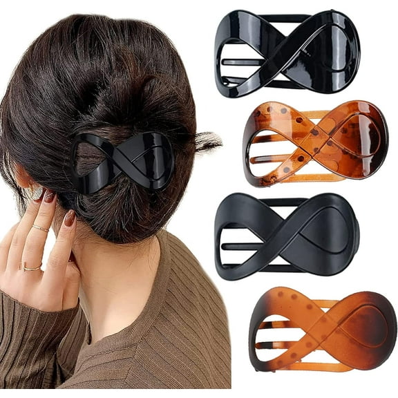 Hair Claw Clips for Women Fine Hair, Hair Clips Women Medium Hair Claw Clips French Matte Hair Claw Clips Non Slip Hair Claw Clip 4 Colors Hair Accessories for Girls and Women