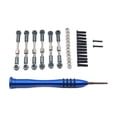 thumbnail image 1 of ZheElen RCGOFOLLOW 1/14 Aluminum Alloy Wheelbase Steering Link Rod Set Rc Steering Link Rod Set For Wltoys 144001 RC Car Part Titanium, 1 of 6