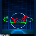 thumbnail image 3 of Glowneon Dachshund Walk Around Earth Neon Sign, Dachshund Dog Led Art, 3 of 5