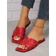 thumbnail image 3 of Snakeskin Embossed Slide Sandals, Black Elegant Snake Print Slides, 3 of 4
