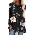 thumbnail image 2 of ICHUANYI Clearance Women's Fashion Loose Long Sleeve Round-Neck Blouse Christmas Printing T-Shirt Tops(Black, M) ICHUANYI WER2023081507902, 2 of 5
