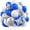 Blue White Silver, variant on Burnt Orange and Blue Fall Balloons, 12 Inch 35PCS Dusty Blue Orange Taupe Peach Balloon, Fall Balloons for Birthday Baby Shower First Fall Thanksgiving Autumn Harvest Market Themed Party Decorations