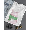 thumbnail image 3 of Watercolor Pig In Scarf The Pig T-Shirt Women -Image by Shutterstock, Female Small, 3 of 4