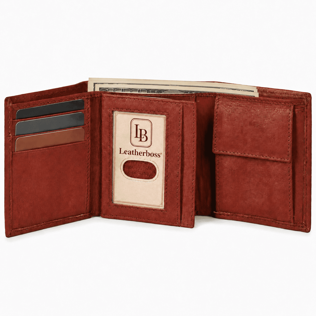 Boys Slim Compact Flap Id and Coin Pocket Trifold Wallet with Flap