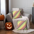thumbnail image 3 of 2PCS Throw Pillow Covers, Decorative Thanksgiving Halloween Christmas Pillow Covers 18x18, Soft Cushion Pillow Cases for Sofa Couch Bed Livingroom Home Farmhouse Decor, Retro Flowers, No Insert, 3 of 6