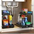thumbnail image 2 of Sorbus 2-Tier Under Sink Organizer with Sliding Drawers, No-Drill Storage Rack (2 pack Black), 2 of 8