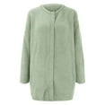 thumbnail image 4 of Baberdicy Women's Solid Long Cardigan, Mid-Length Knit Coat, Library Study & Weekend Brunch , Solid Long Cardigan, Mid-Length Knit Coat, Casual Layer Green L, 4 of 5