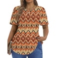 thumbnail image 2 of Fantaslook Blouses for Women Pleated Short Sleeve Tunic Tops Dressy Casual Summer Shirts, 2 of 10